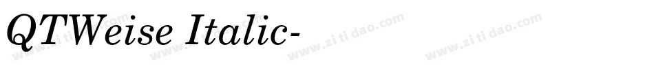 QTWeise Italic字体转换
